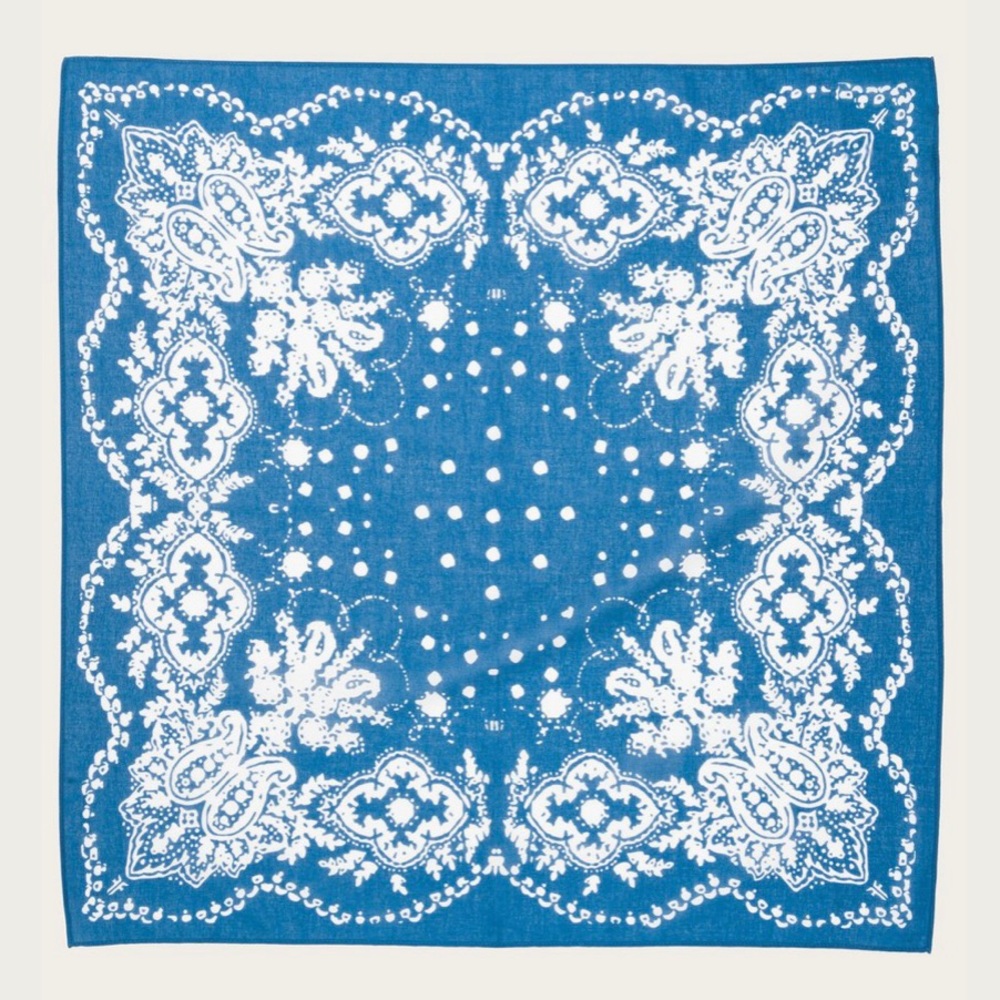 NWT Frye Blue Opal Paisley Bandana - Picture 5 of 11